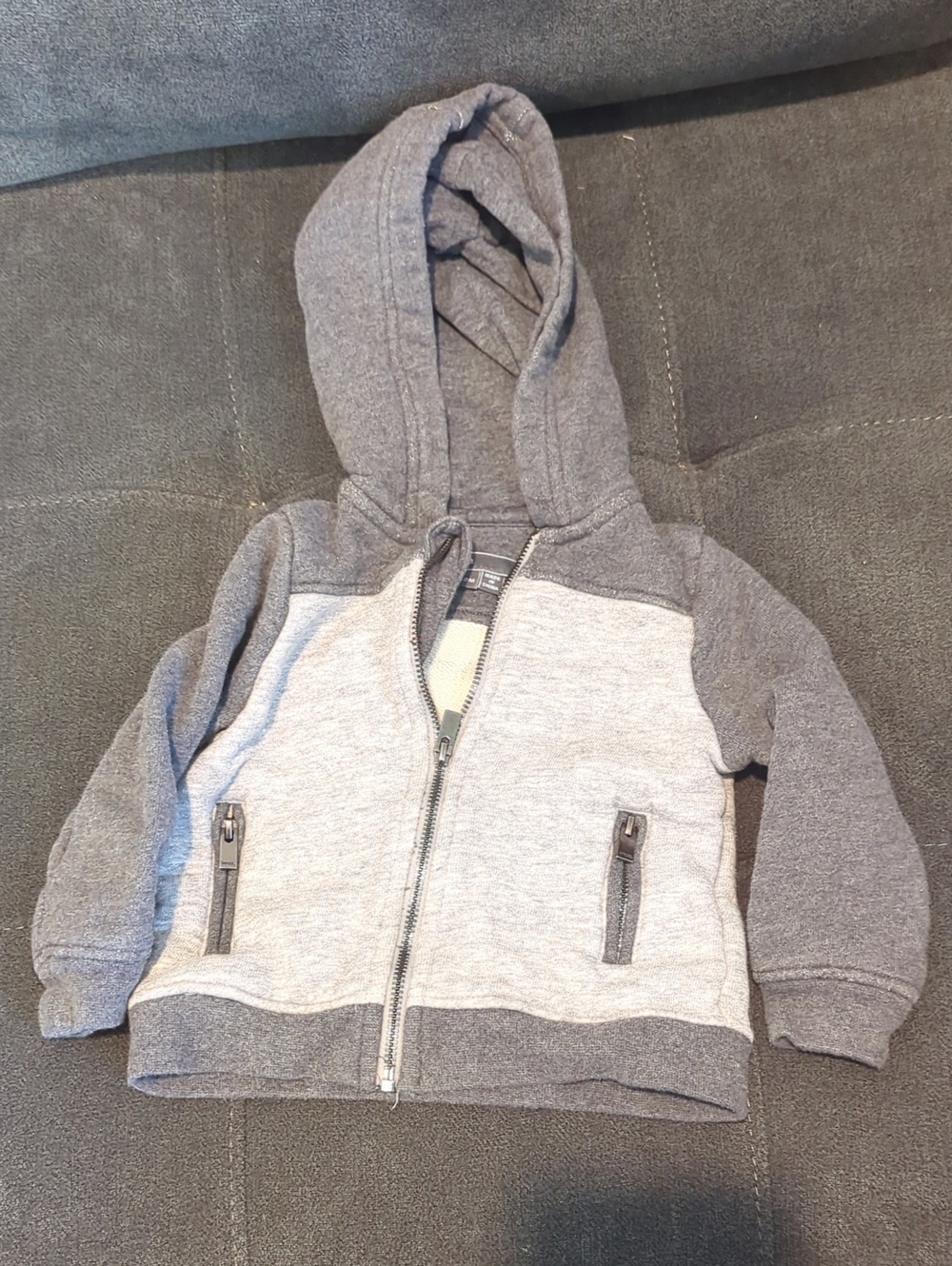 Vince Kids Two-Tone Gray Jacket